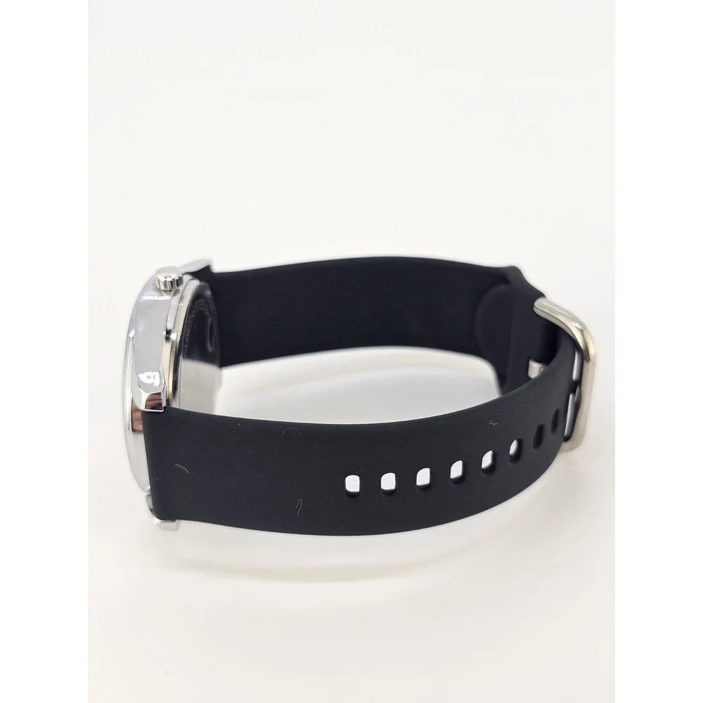 Unisex Field Analog Watch 38MM‎ Cream Dial Black Plastic Bands New Battery